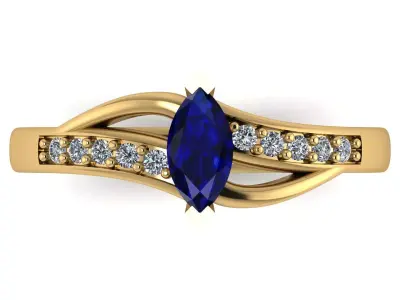 The Marquise Ring 3D print model