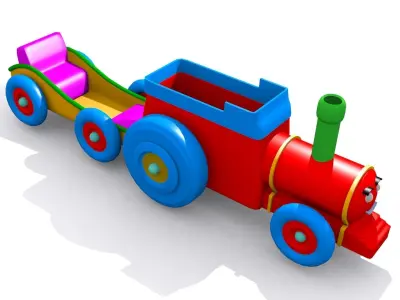 Choo Choo Train Low-poly 3D model