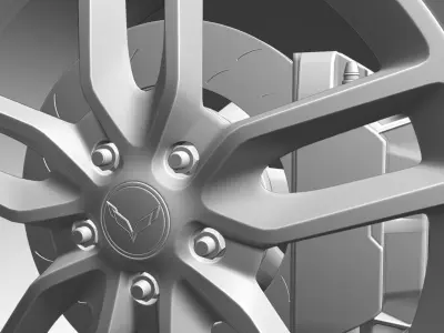 Corvette Stingray c7 Tire 3D model