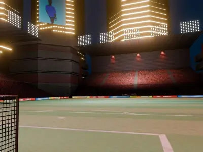VR Soccer Stadium Low-poly 3D model