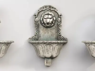 Wall fountain Low-poly 3D model