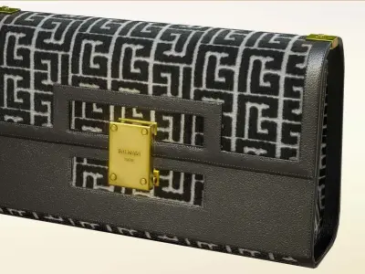 Woman Handbag Balmain Low-poly 3D model