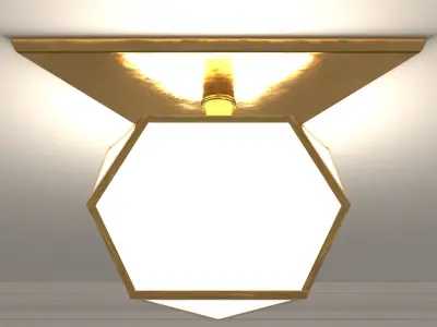 Ceiling Lamp - YVES FLUSHMOUNT - 3ds Max 3D model