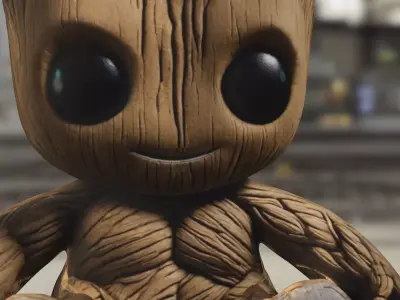 Baby Groot Low-poly 3D model