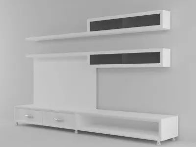 TV Unit Free low-poly 3D model