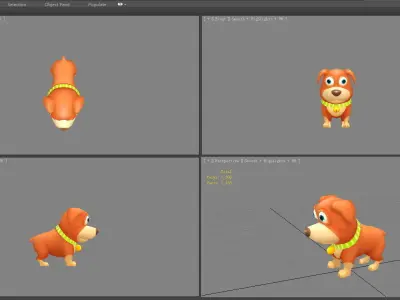 Cartoon puppy dog 3D model