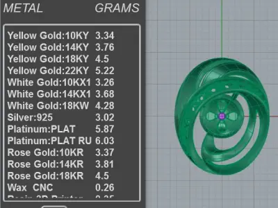 8mm pearl and diamond earrings 3D print model