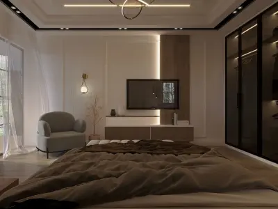 Modern Master bedroom  3D model