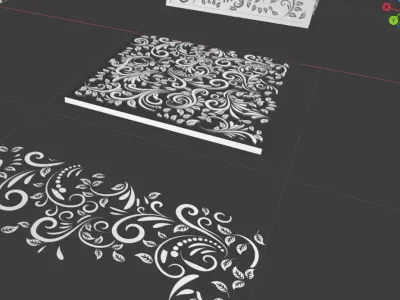 Engraved Wood Decorations CHEAPER KITBASH SET 3D model
