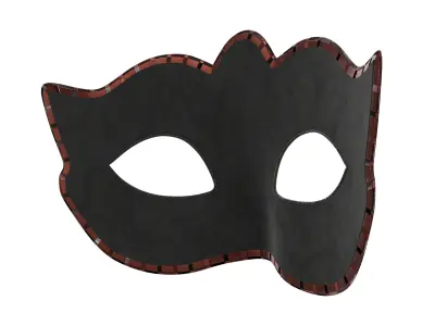 Carnival mask decorated with design 3D model