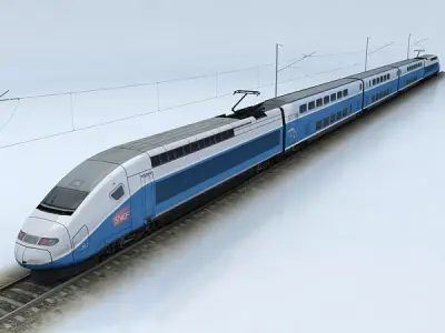 TGV Duplex Low-poly 3D model