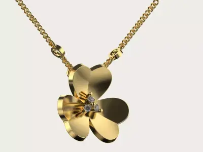 Pendant Clover - Frivole 3D print model