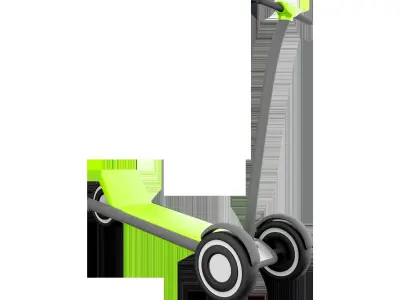 3d Kickboard mini economy 3-wheeled icon 3D model
