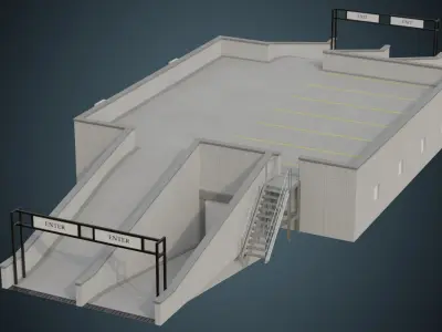 Entrance 2A Low-poly 3D model