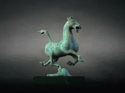 Flying horse treading swallow horse animal figurine statuette 3D model