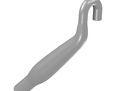 Titanium Bike Exhaust Pipe 3D model
