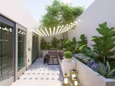 landscape Design 02 - SKP and LUMION 3D model