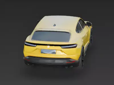 High-Performance Yellow Super SUV 3D Model Low-poly 3D model