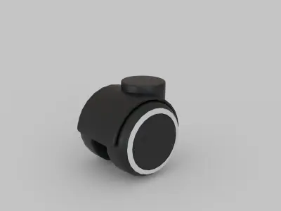 23 swivel wheels Low-poly 3D model