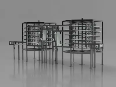 Conveyor Belt - Dual Spiral Conveyor System 3D model