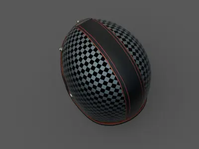 Helmet racer Generic sport scifi human 3d model  Low-poly 3D model