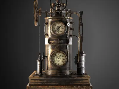 Steampunk Engine 3D model
