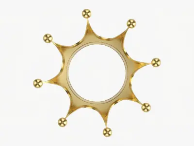 Coronation Royal gold crown 01 3D model