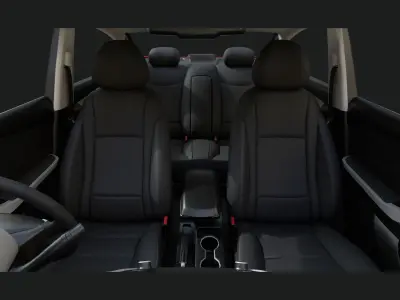 Hyundai Elantra 2016 Low-poly 3D model