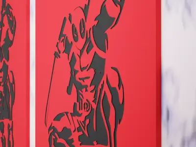 DEADPOOL WALL ART- 3D WALL ART  Free 3D model