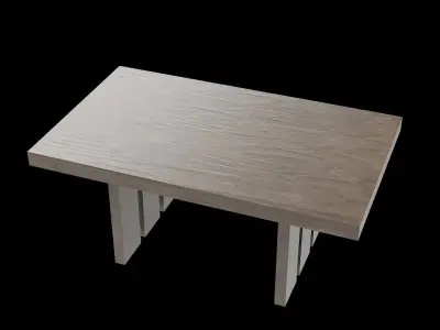 Table wooden 8 Low-poly 3D model