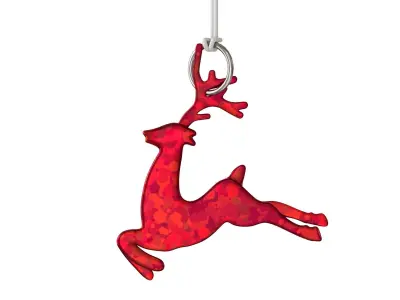 Christmas Tree Decoration Deer 01 Low-poly 3D model