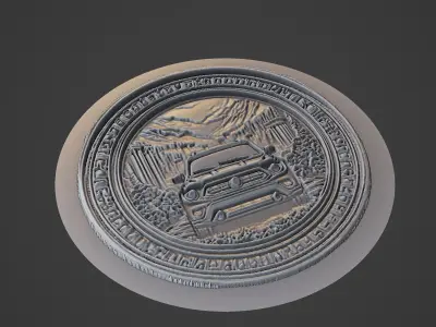 Car Medallion 3D print model get