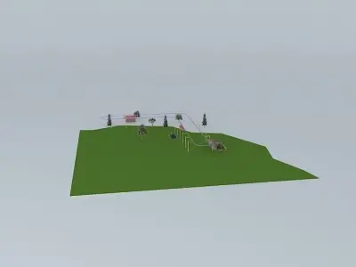 Short monorail layout 3D model
