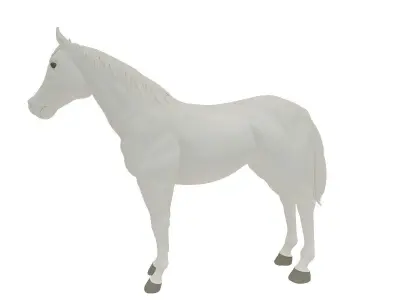 Horse figurine Low-poly 3D model