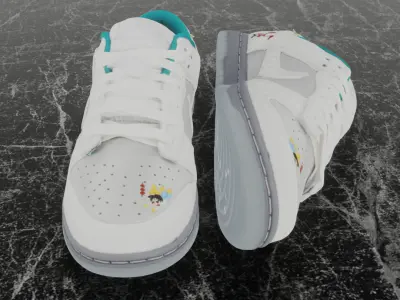 NIKE DUNK LOW ICE 3D SHOES Low-poly 3D model