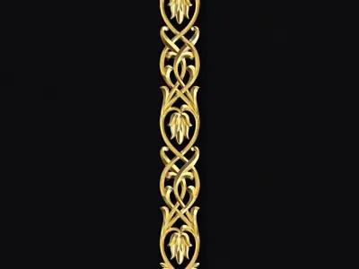 Central decor ornament for furniture 3D model 500