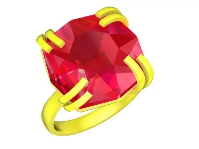 Luxury Art Diamond Ring for Lady 3D Model A5253 3D print model