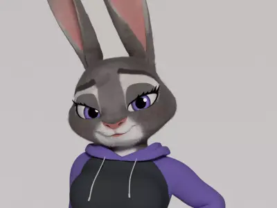 Judy Hopps Model Low-poly 3D model