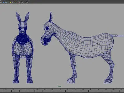 donky cartoon 3d model 3D model