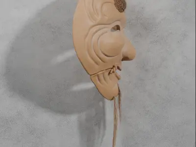 Okina Noh Mask Japanese theater 3D model 3D model