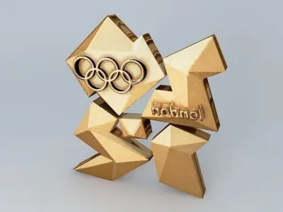 London 2012 Gold Logo 3D model