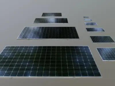 All Dimensions Solar Panel 3D model