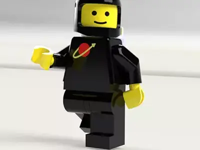 Lego astronauts Low-poly 3D model