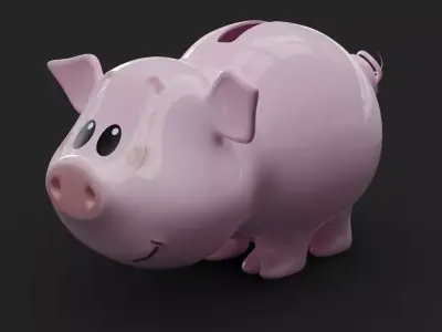 Pig Money Keeper Low-poly 3D model