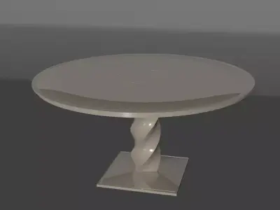 Table with circular base Free 3D print model