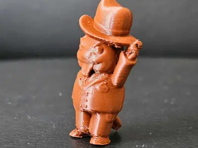 Cute Beaver gangster  3D print model