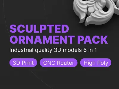 CNC Sculpted Ornament Pack VOL 3 3D print model