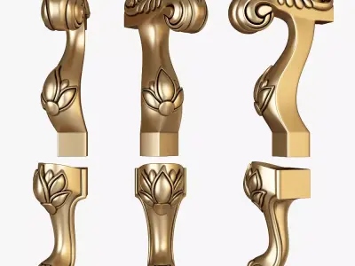 Arm and leg furniture for CNC 3D model