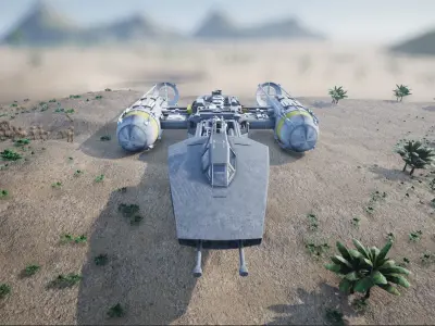 Star Wars Ship Low-poly 3D model