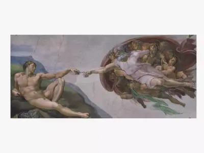 CREATION OF ADAM by MICHELANGELO for 3D printing  3D print model